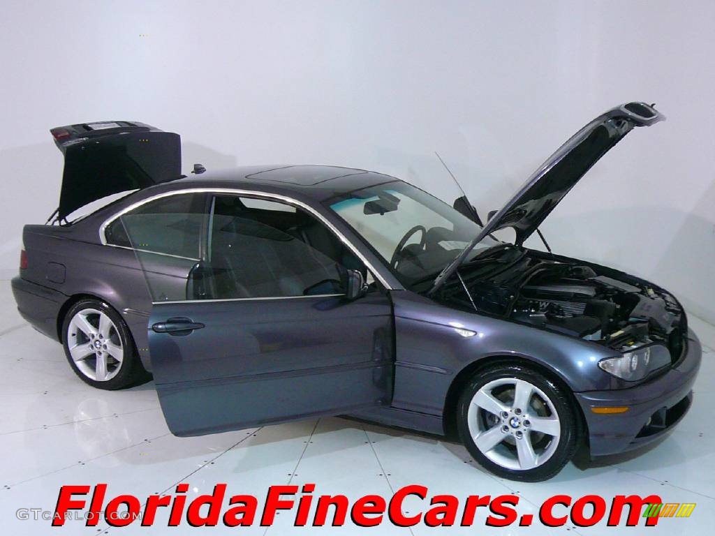 2005 3 Series 325i Coupe - Steel Blue Metallic / Black photo #7