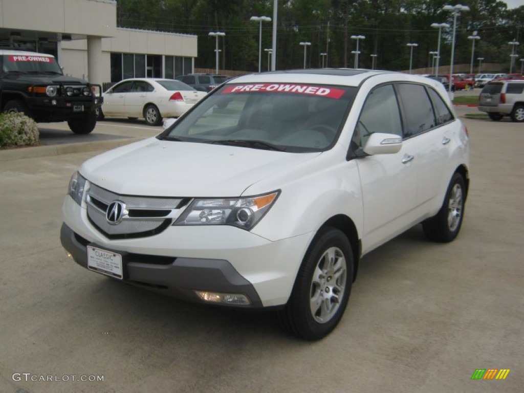 Aspen White Pearl Acura MDX