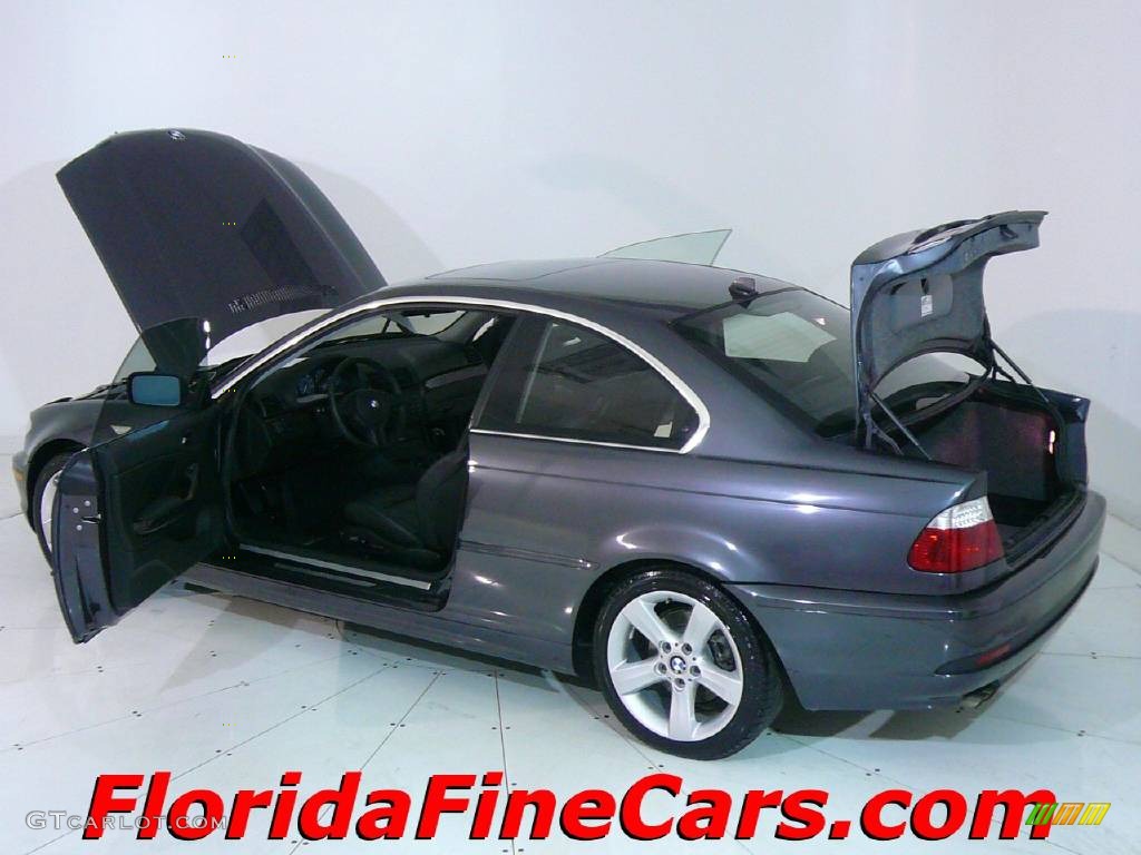 2005 3 Series 325i Coupe - Steel Blue Metallic / Black photo #8
