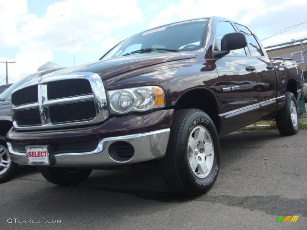 2005 Ram 1500 SLT Quad Cab 4x4 - Deep Molten Red Pearl / Dark Slate Gray photo #1