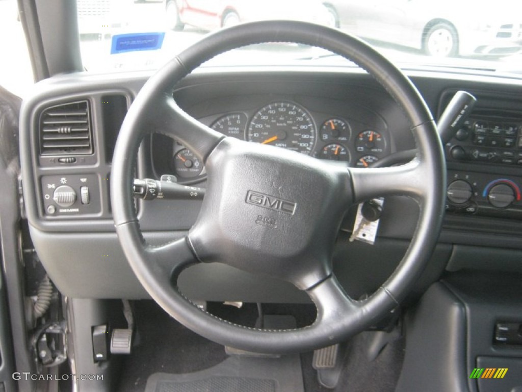2001 GMC Sierra 2500HD SL Extended Cab Graphite Steering Wheel Photo #62736790
