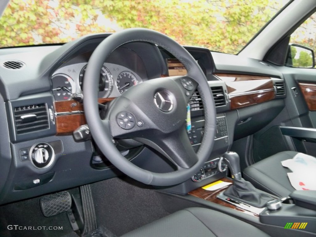 2012 Mercedes-Benz GLK 350 Black Steering Wheel Photo #62737459