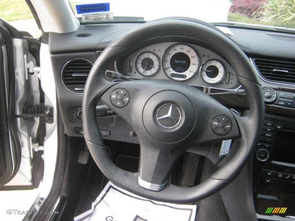 2009 Mercedes-Benz CLS 550 Black Steering Wheel Photo #62737858