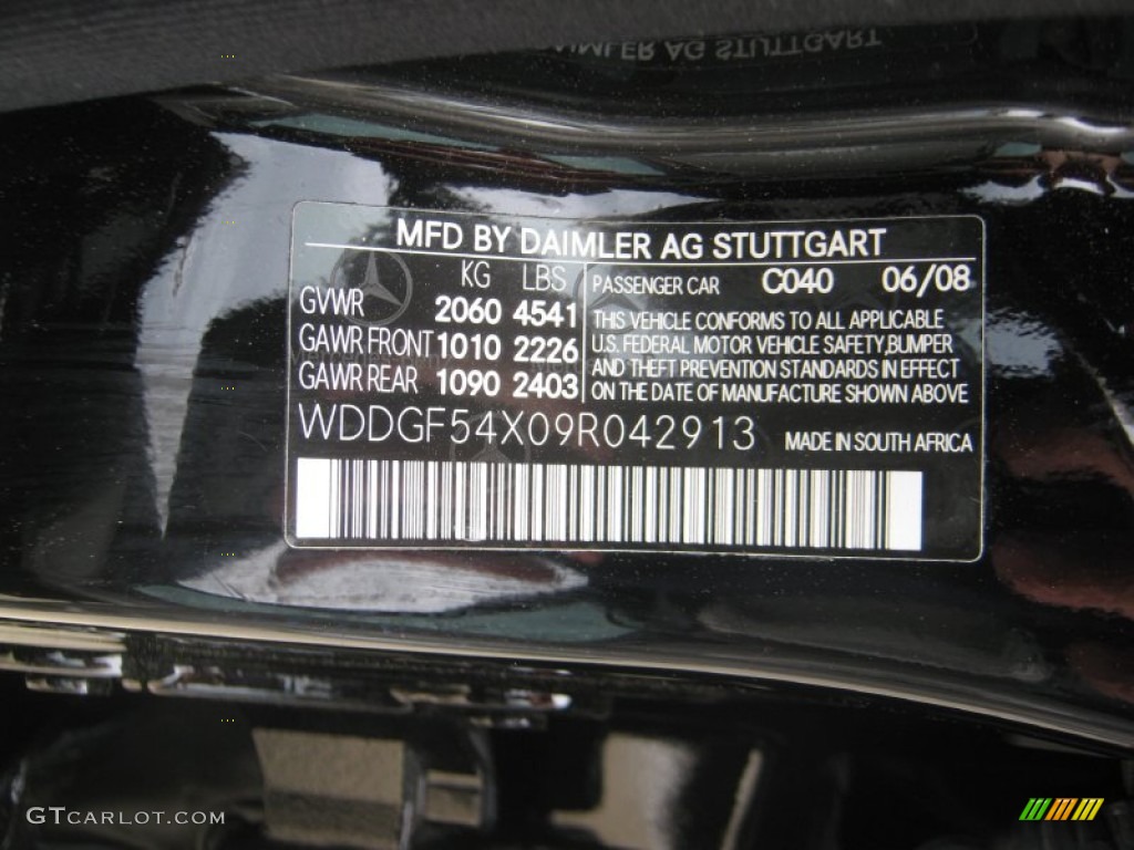 2009 C Color Code 040 for Black Photo #62738443