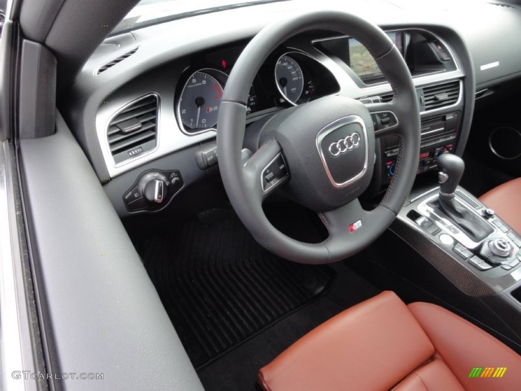 Black/Tuscan Brown Silk Nappa Leather Interior 2011 Audi S5 4.2 FSI quattro Coupe Photo #62743384