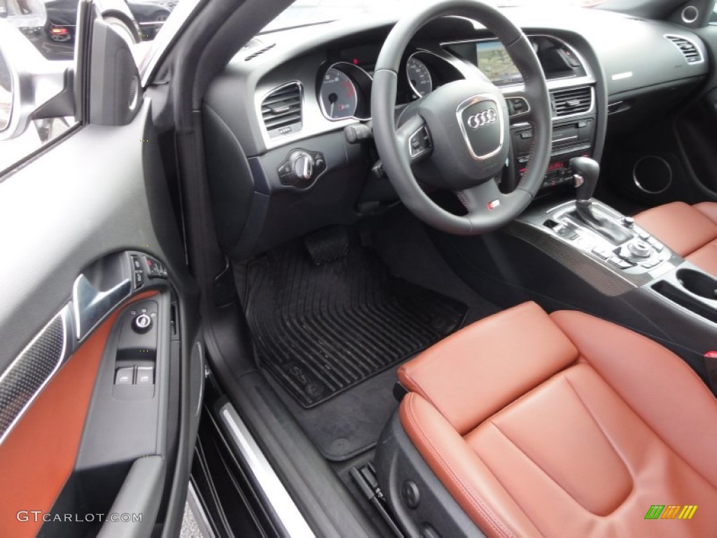 Black/Tuscan Brown Silk Nappa Leather Interior 2011 Audi S5 4.2 FSI quattro Coupe Photo #62743394