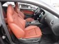 2011 Audi S5 Black/Tuscan Brown Silk Nappa Leather Interior Front Seat Photo