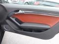 Black/Tuscan Brown Silk Nappa Leather 2011 Audi S5 4.2 FSI quattro Coupe Door Panel