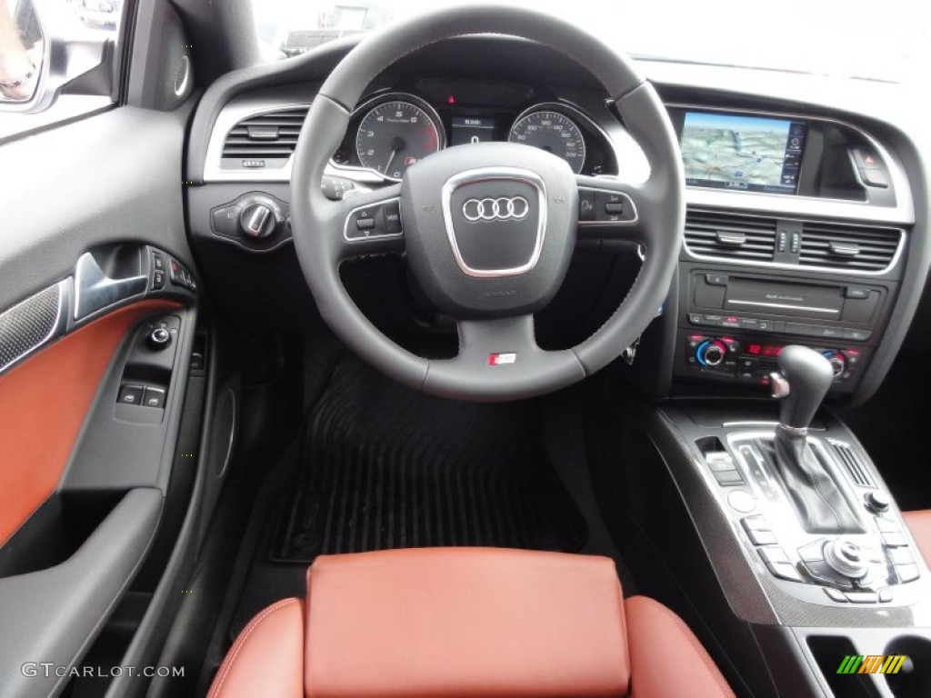 2011 Audi S5 4.2 FSI quattro Coupe Black/Tuscan Brown Silk Nappa Leather Dashboard Photo #62743582