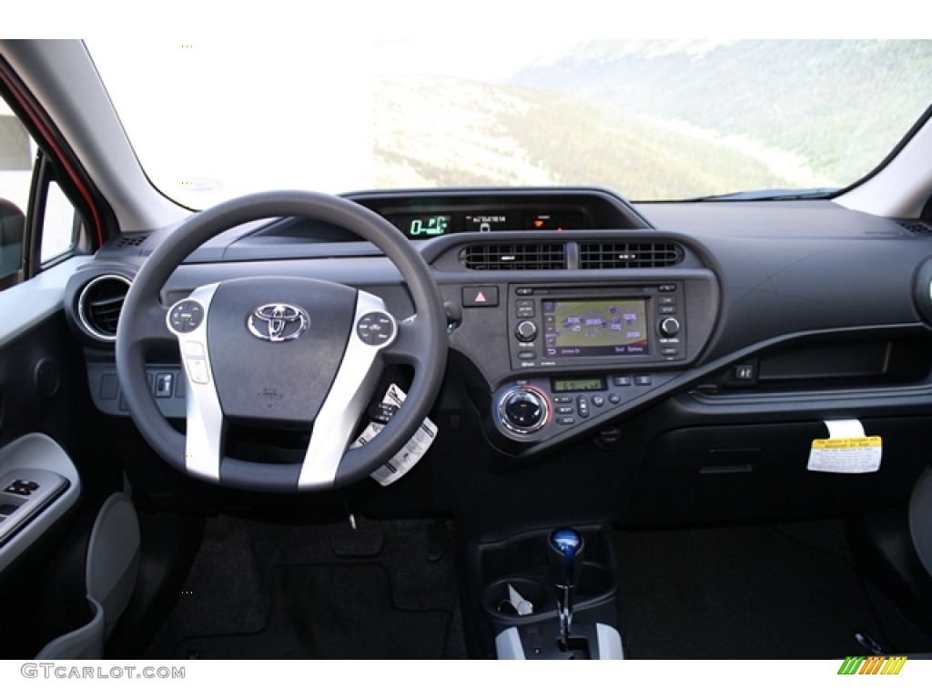 2012 Toyota Prius c Hybrid Four Black Dashboard Photo #62745565