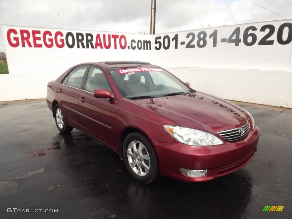 2005 Camry XLE - Salsa Red Pearl / Taupe photo #1