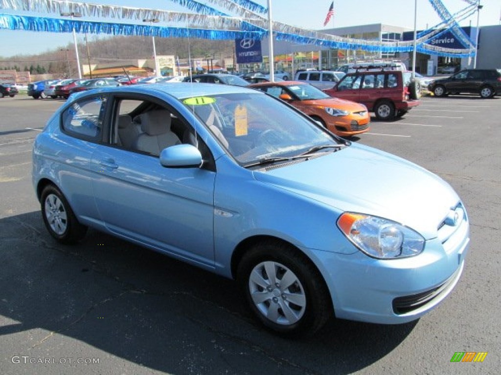 2011 Accent GS 3 Door - Clear Water Blue / Gray photo #1