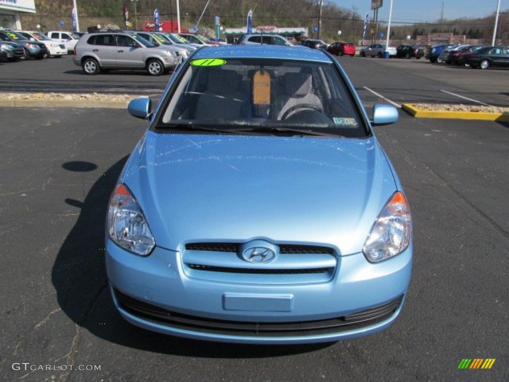 2011 Accent GS 3 Door - Clear Water Blue / Gray photo #4
