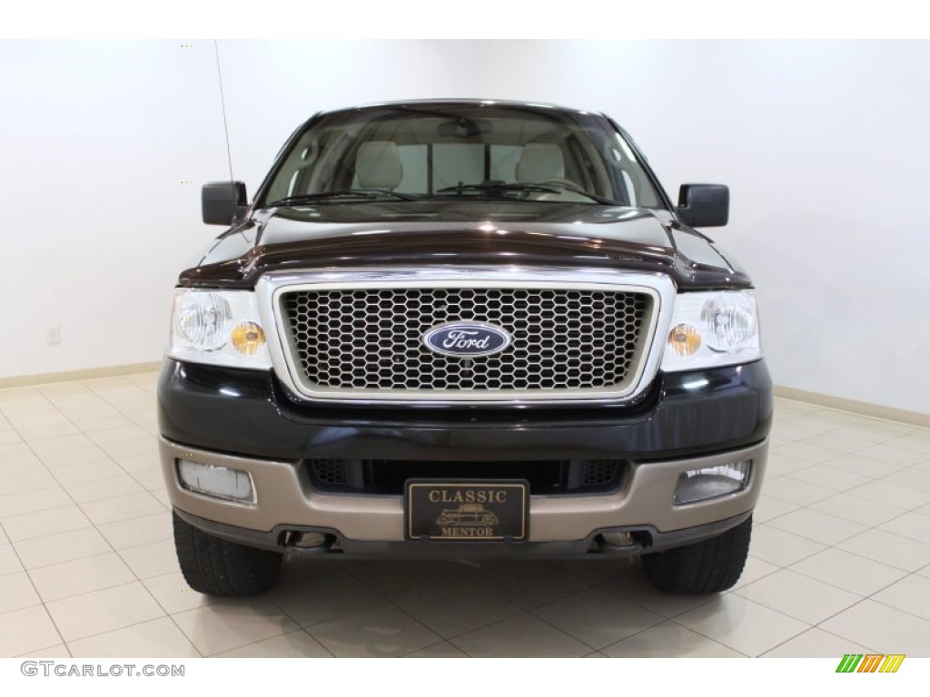 2004 F150 Lariat SuperCrew 4x4 - Black / Tan photo #2