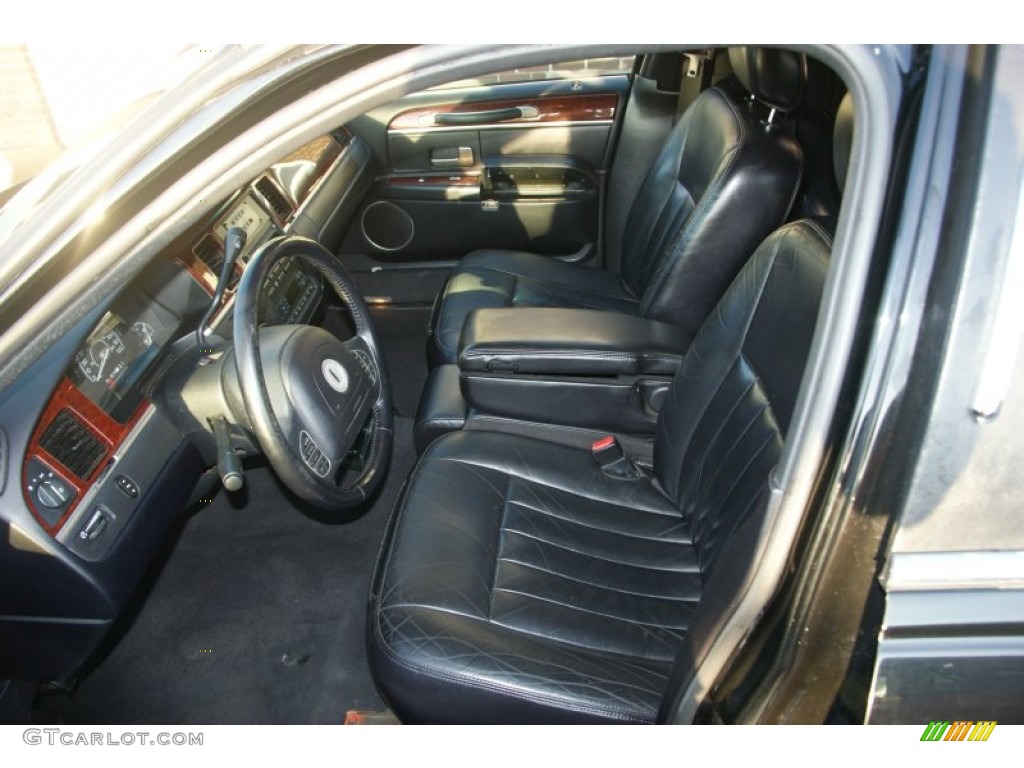 Black Interior 2003 Lincoln Town Car Limousine Photo #62751754