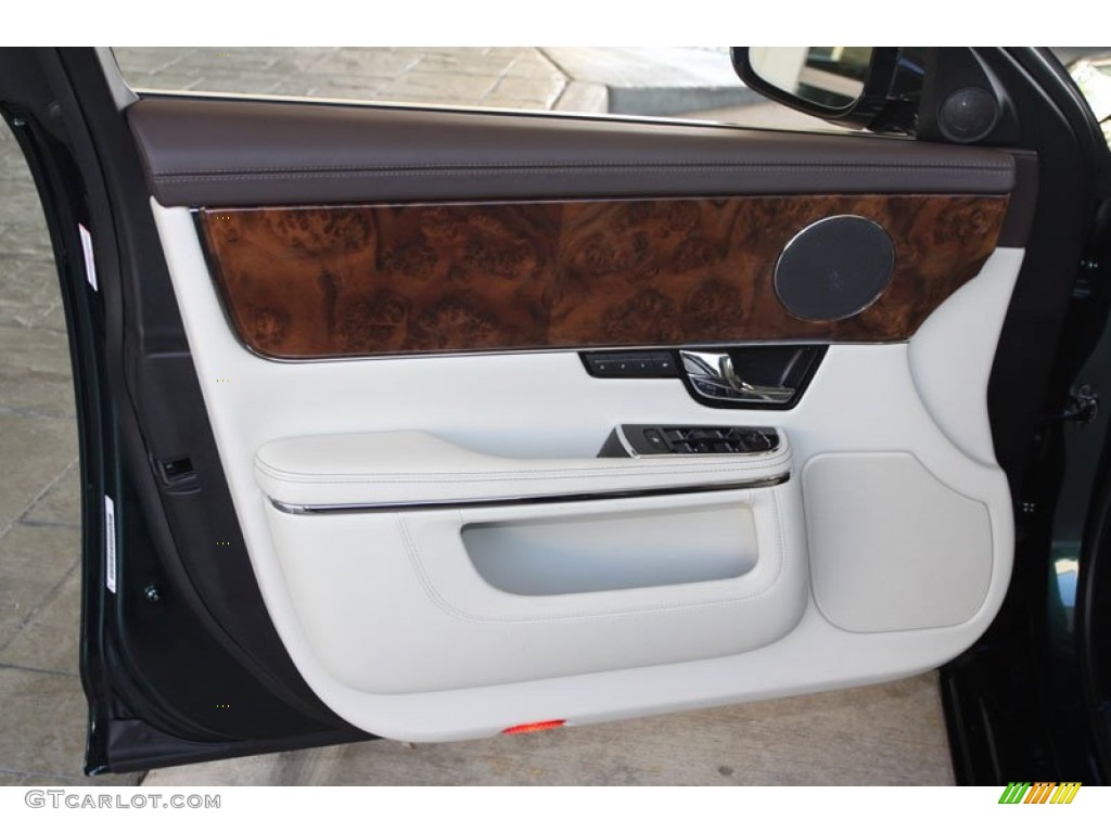 2012 Jaguar XJ XJL Portfolio Ivory/Truffle Door Panel Photo #62752126