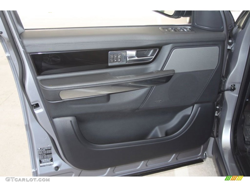 2012 Land Rover Range Rover Sport HSE LUX Ebony/Lunar Alcantara Door Panel Photo #62752702