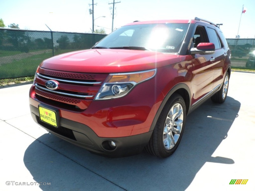 2013 Explorer Limited - Ruby Red Metallic / Charcoal Black photo #7