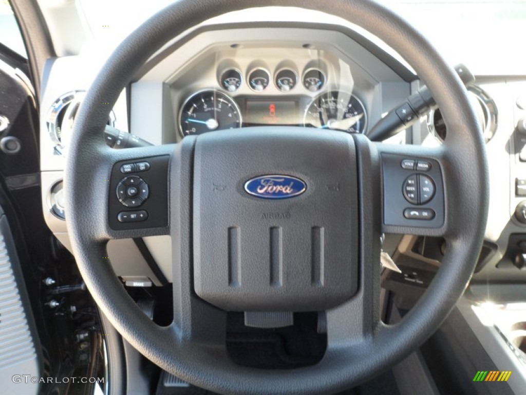 2012 Ford F250 Super Duty XLT SuperCab 4x4 Steel Steering Wheel Photo #62754373