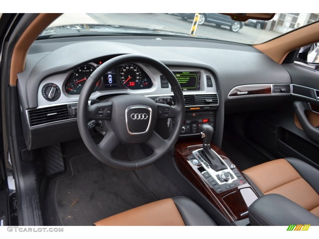 2009 Audi A6 3.0T quattro Sedan Amaretto/Black Dashboard Photo #62755129