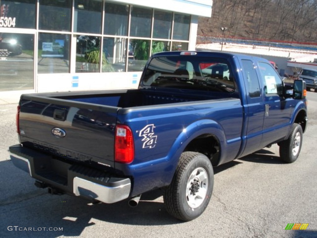 2012 F250 Super Duty XLT SuperCab 4x4 - Dark Blue Pearl Metallic / Steel photo #8