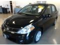 2011 Super Black Nissan Versa 1.8 S Sedan  photo #1