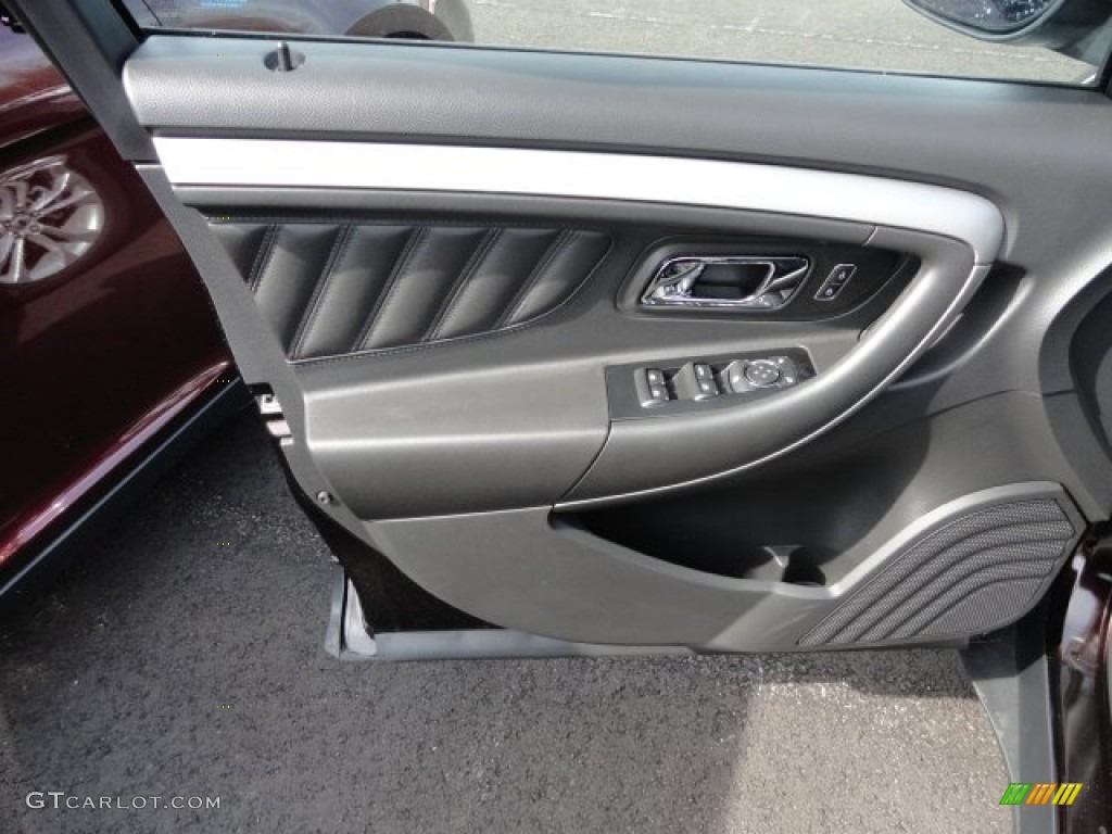 2013 Ford Taurus SEL AWD Charcoal Black Door Panel Photo #62760163