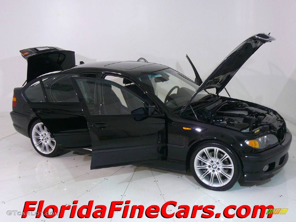 2005 3 Series 330i Sedan - Jet Black / Black photo #7