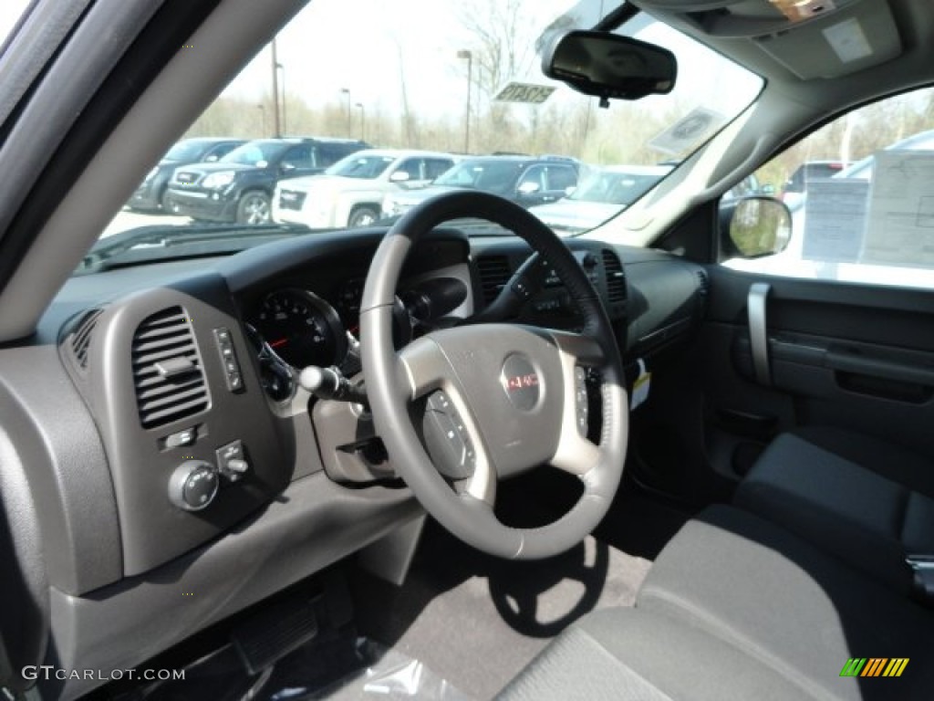 2012 Sierra 1500 SLE Extended Cab 4x4 - Quicksilver Metallic / Ebony photo #8