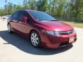 2007 Tango Red Pearl Honda Civic LX Sedan  photo #1