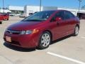 2007 Tango Red Pearl Honda Civic LX Sedan  photo #9
