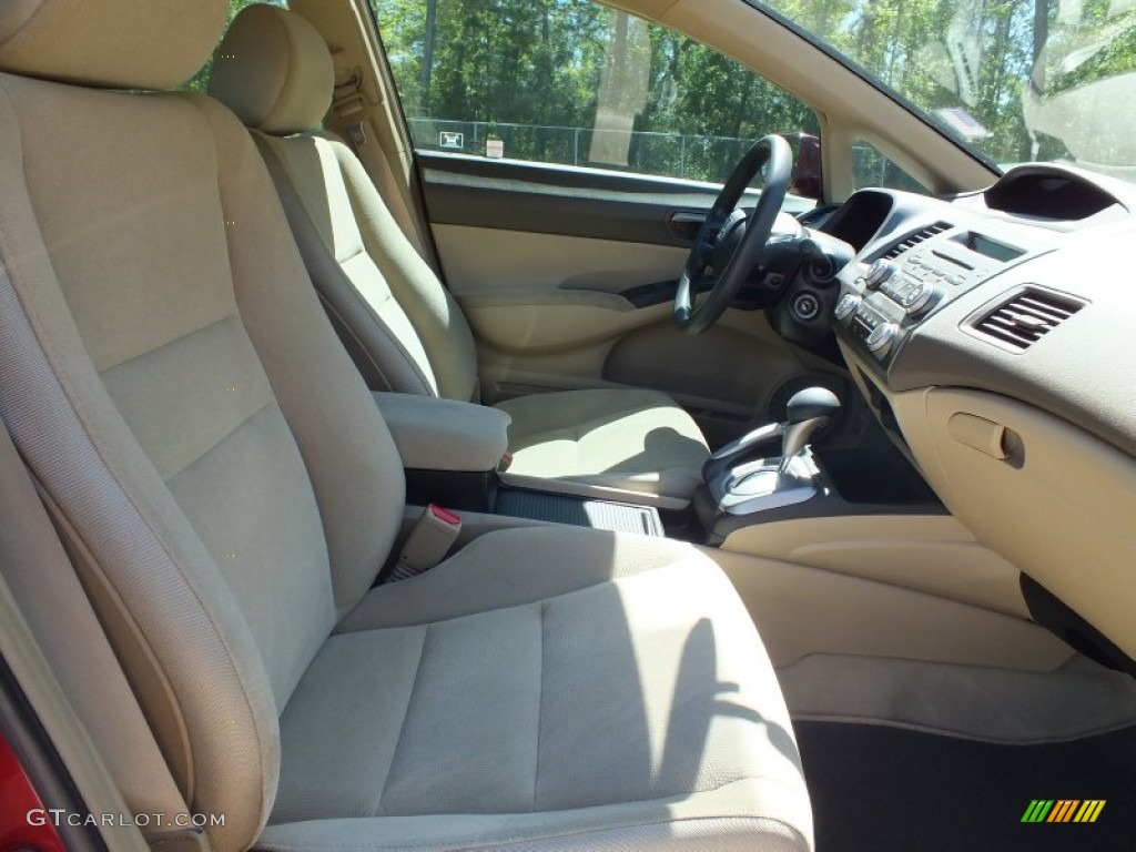 2007 Civic LX Sedan - Tango Red Pearl / Ivory photo #21