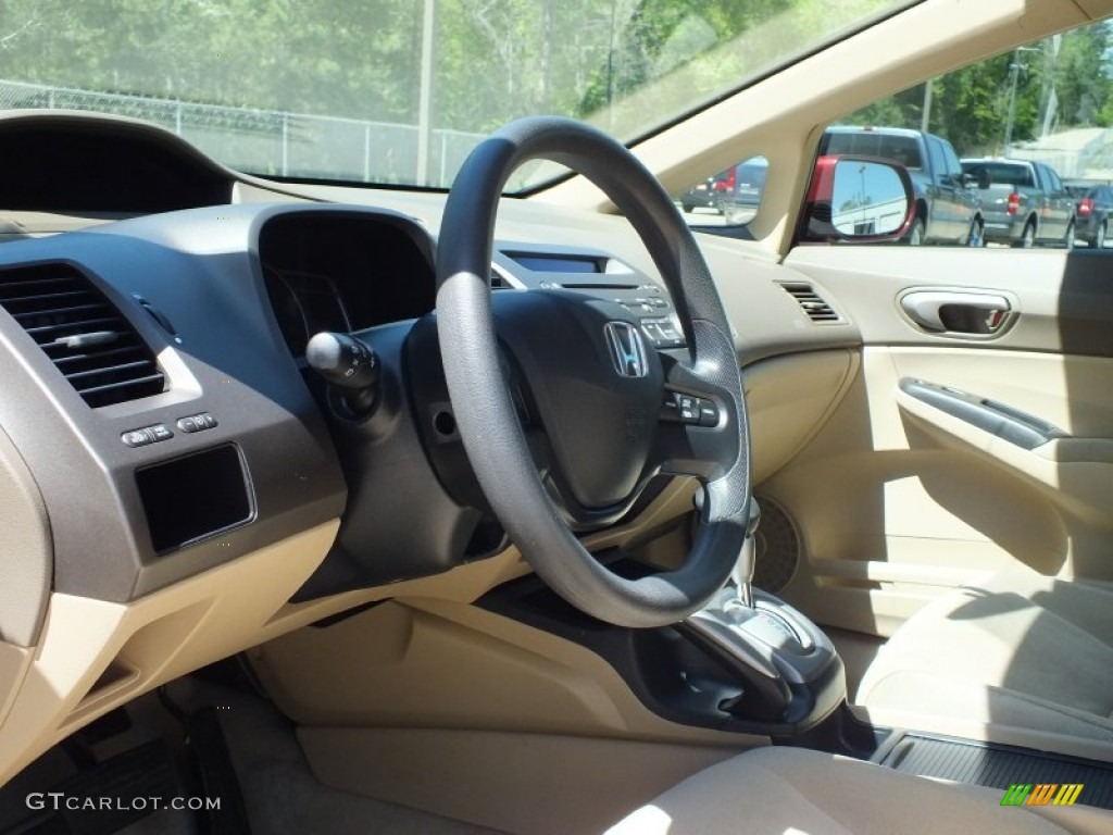 2007 Civic LX Sedan - Tango Red Pearl / Ivory photo #23