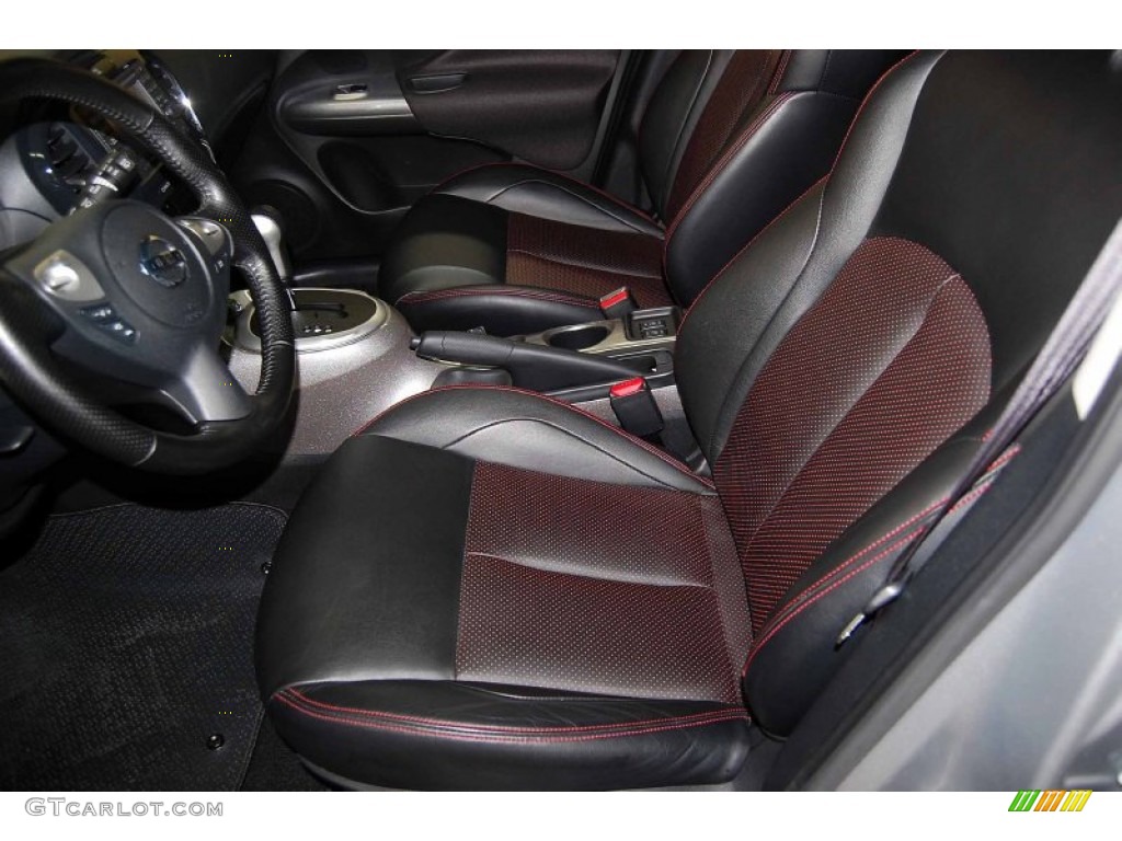 Black/Red w/Silver Trim Interior 2011 Nissan Juke SL Photo #62761471