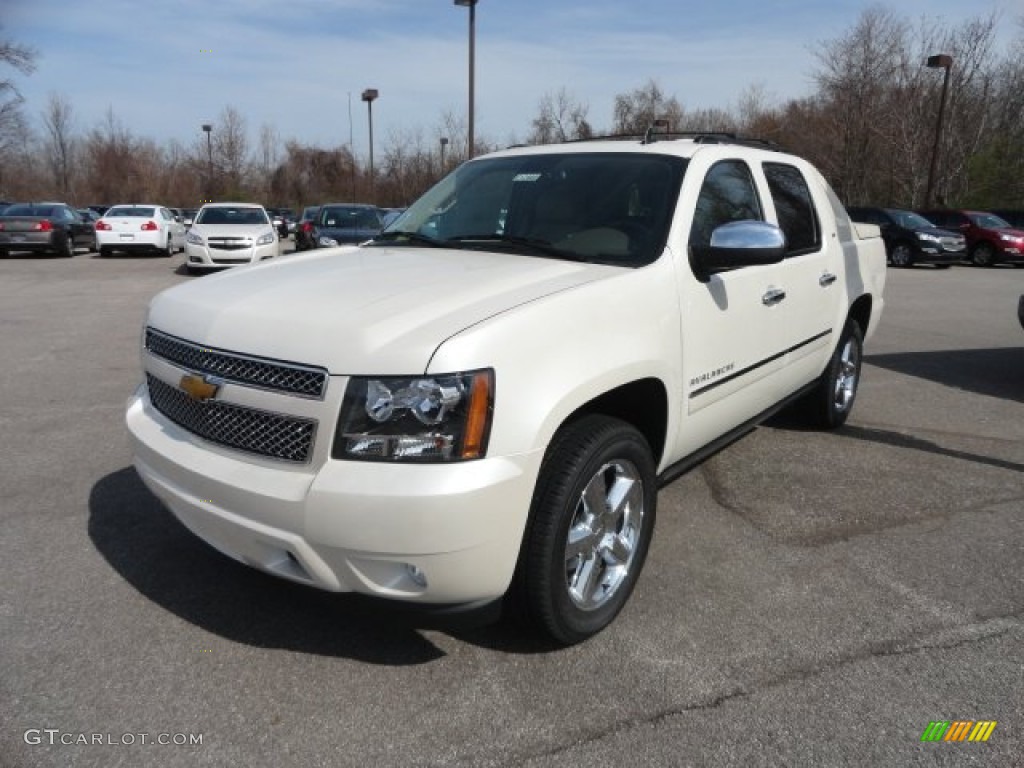 2012 Avalanche LTZ 4x4 - White Diamond Tricoat / Dark Cashmere/Light Cashmere photo #1