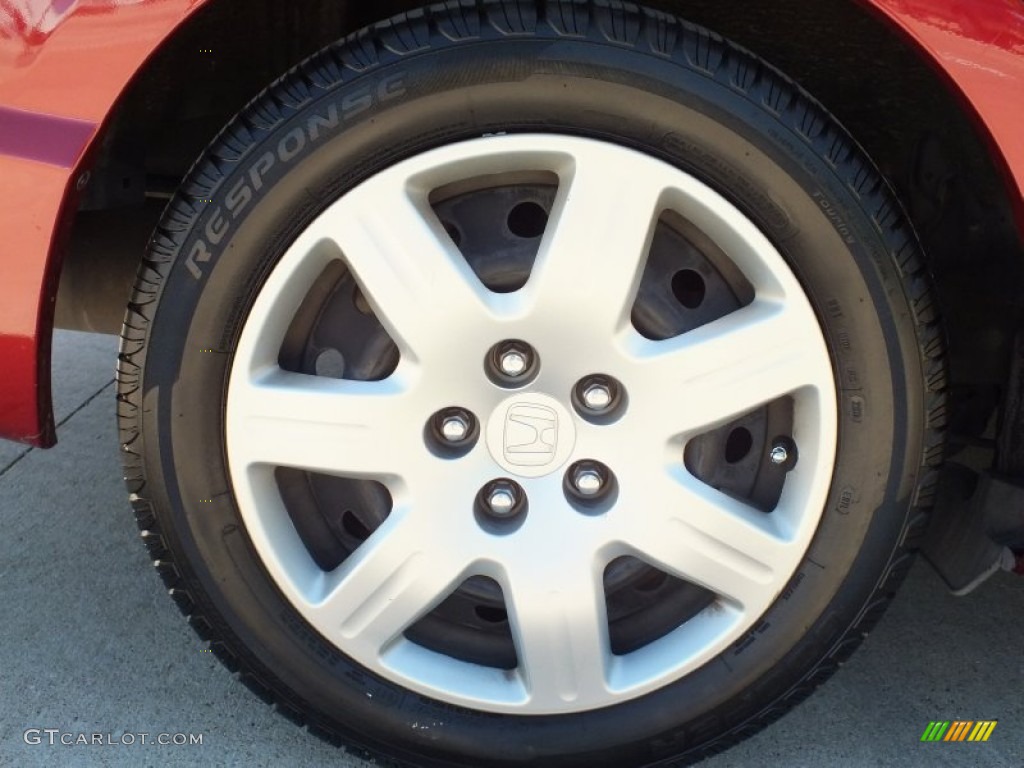 2007 Civic LX Sedan - Tango Red Pearl / Ivory photo #40