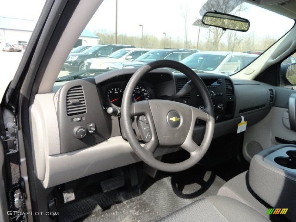 2012 Silverado 1500 Work Truck Regular Cab - Graystone Metallic / Dark Titanium photo #7