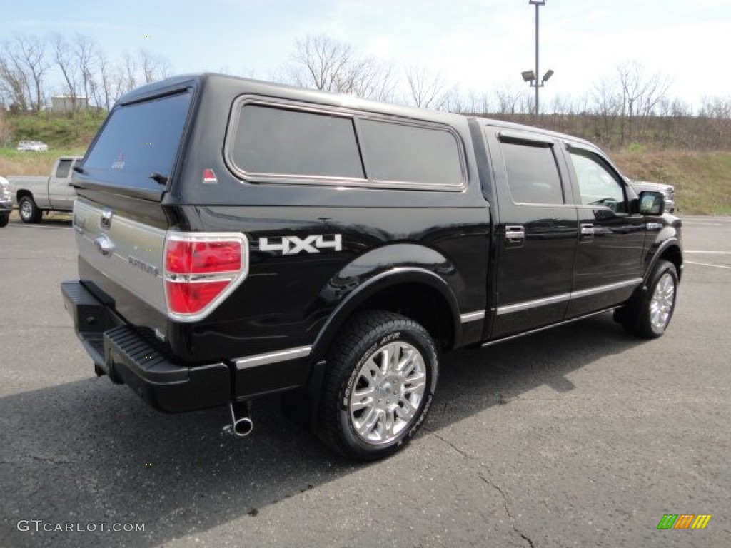 2010 F150 Platinum SuperCrew 4x4 - Tuxedo Black / Medium Stone Leather/Sienna Brown photo #2