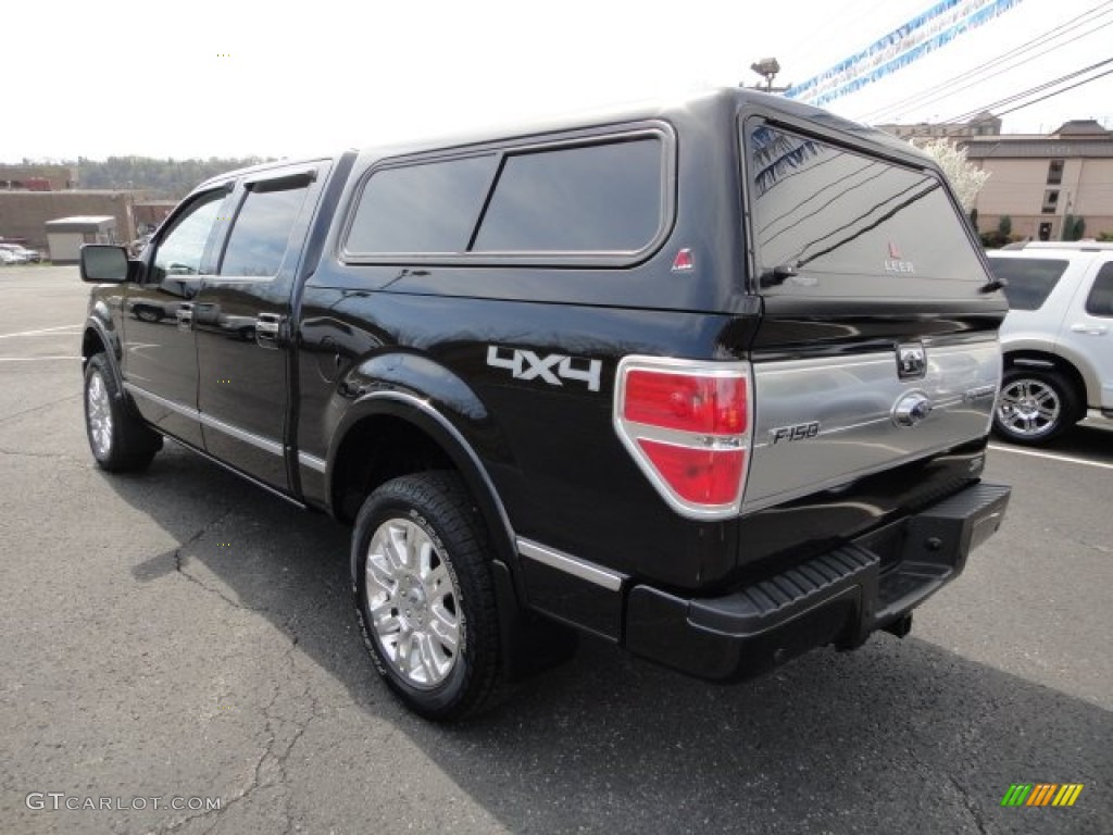 2010 F150 Platinum SuperCrew 4x4 - Tuxedo Black / Medium Stone Leather/Sienna Brown photo #4