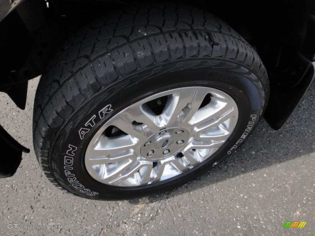 2010 F150 Platinum SuperCrew 4x4 - Tuxedo Black / Medium Stone Leather/Sienna Brown photo #7