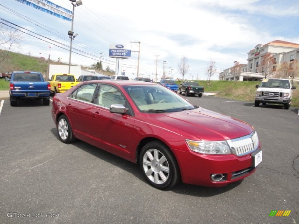 2008 MKZ Sedan - Vivid Red Metallic / Sand photo #1
