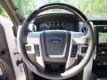 Platinum Sienna Brown/Black Leather Steering Wheel Photo for 2012 Ford F150 #62762365