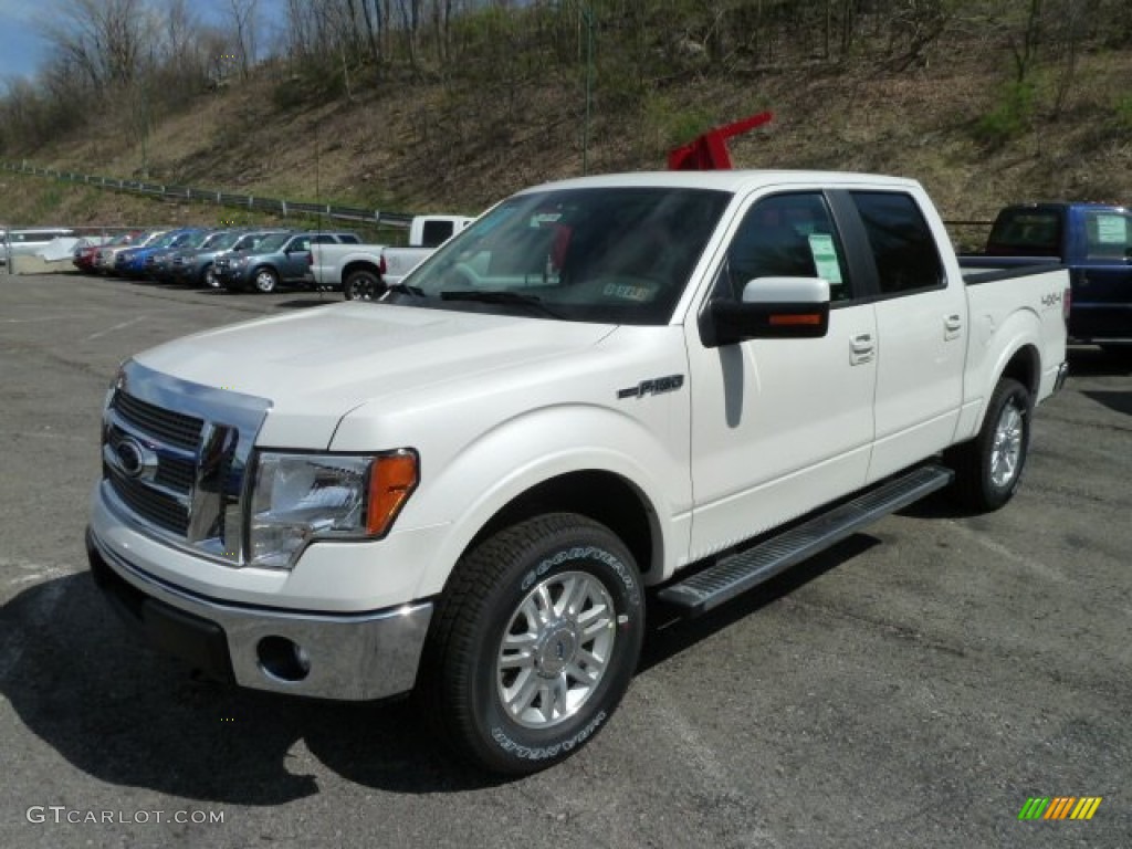 White Platinum Metallic Tri-Coat 2012 Ford F150 Lariat SuperCrew 4x4 Exterior Photo #62763682