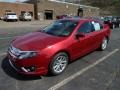 Red Candy Metallic 2012 Ford Fusion SEL V6 AWD Exterior