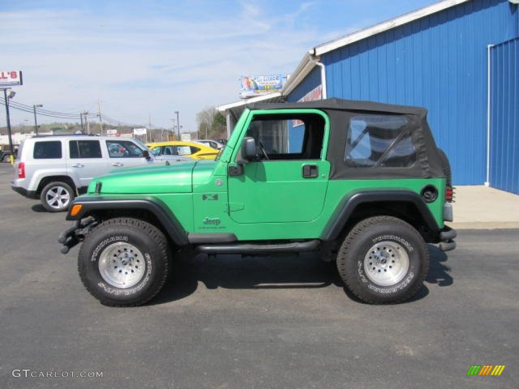 Electric Lime Green Pearl 2005 Jeep Wrangler X 4x4 Exterior Photo #62766962