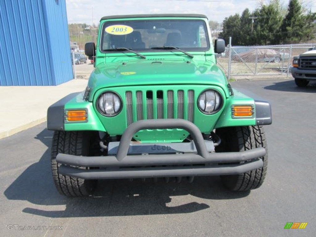 2005 Wrangler X 4x4 - Electric Lime Green Pearl / Dark Slate Gray photo #6