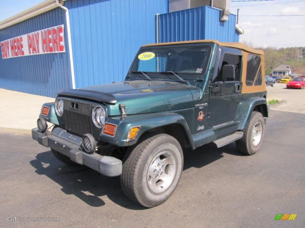 2000 Wrangler Sahara 4x4 - Forest Green Pearl / Camel/Dark Green photo #1