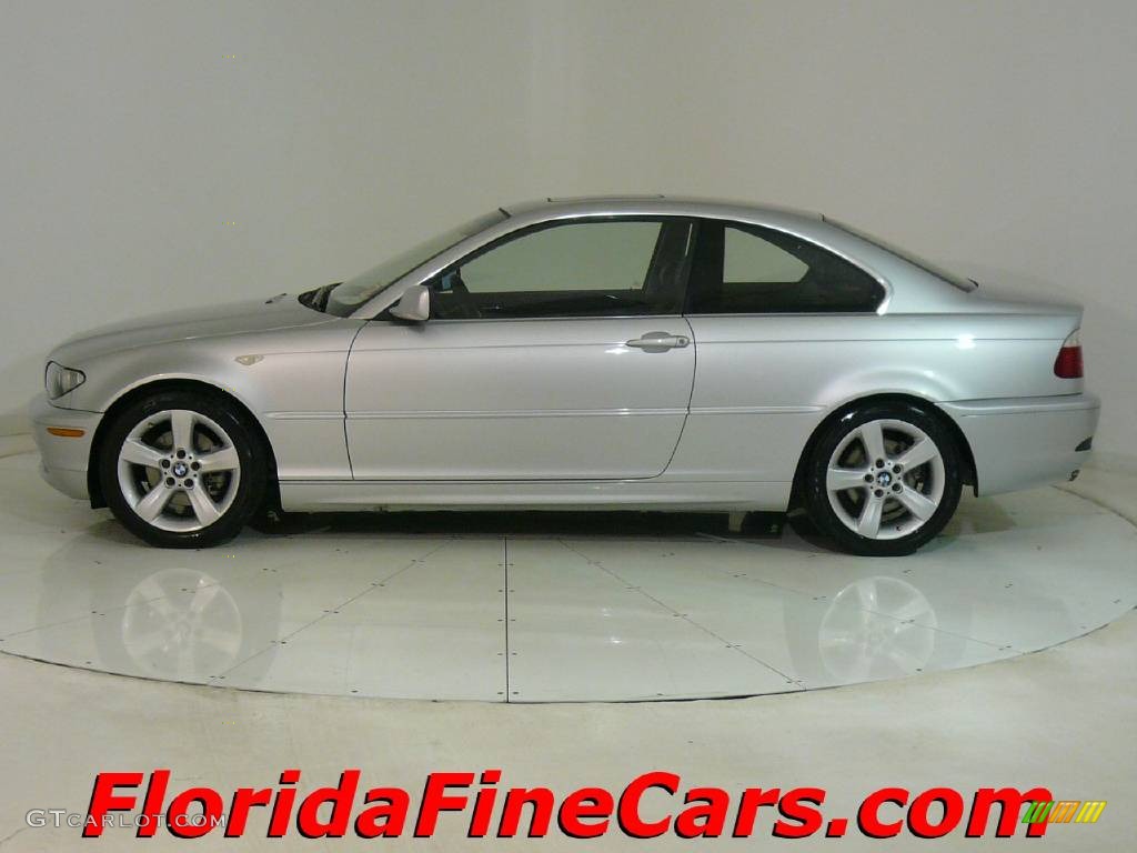 2005 3 Series 325i Coupe - Titanium Silver Metallic / Black photo #3