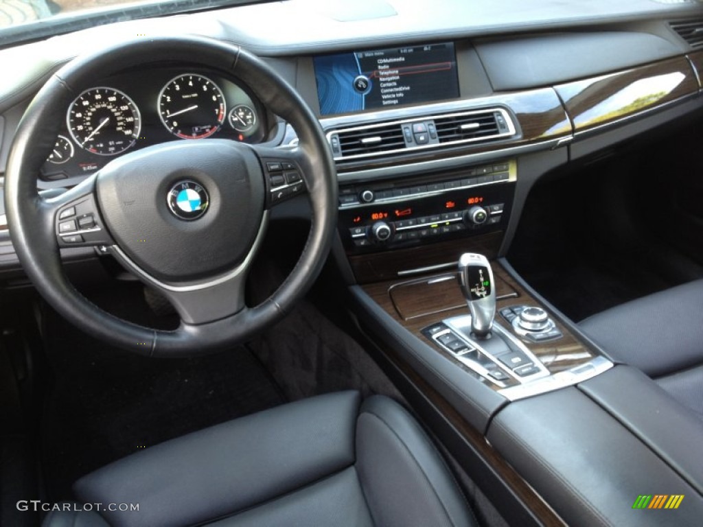 2009 BMW 7 Series 750i Sedan Black Nappa Leather Dashboard Photo #62770386