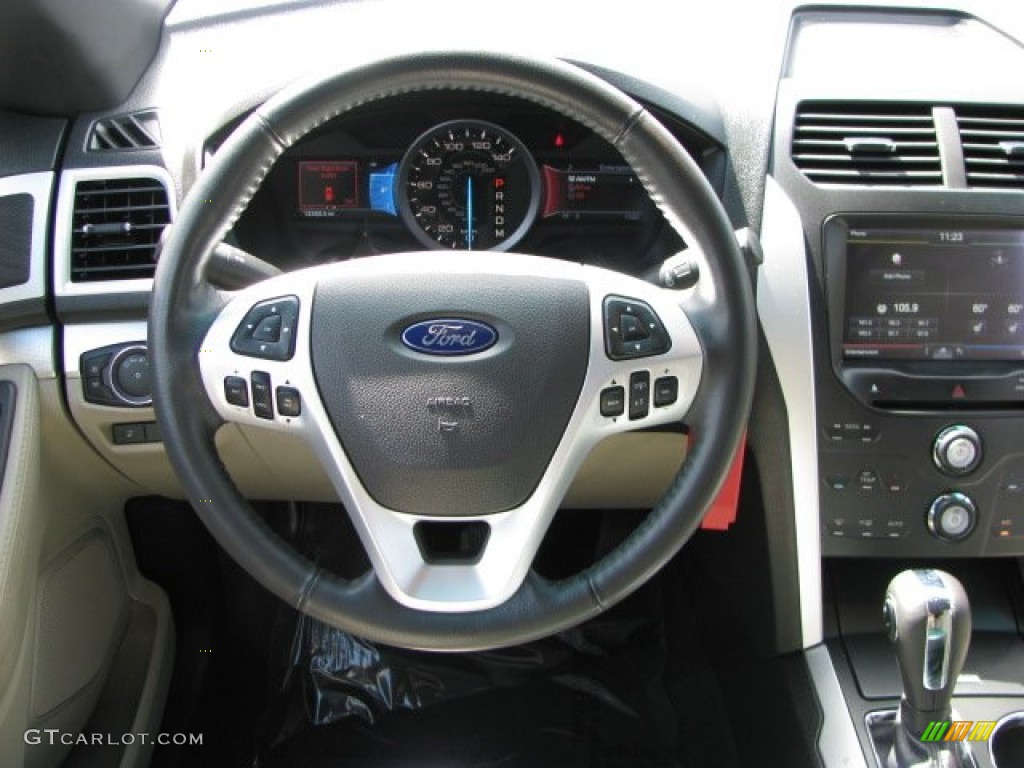 2011 Ford Explorer XLT Medium Light Stone Steering Wheel Photo #62771088